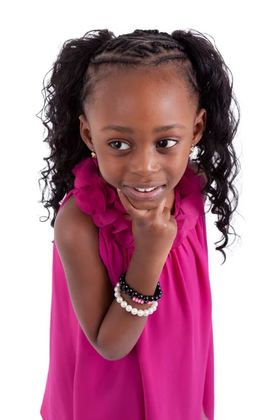 Thoughtful Little african american — Stock Photo, Image