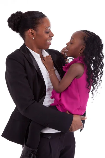 Feliz madre africana con su hija — Foto de Stock