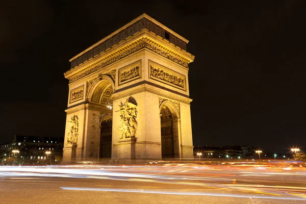 Arc de Triomphe - Arch of Triumph by night in France, Paris — 스톡 사진