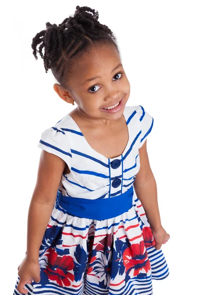 Retrato de uma linda menina afro-americana — Fotografia de Stock