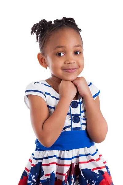 Retrato de uma linda menina afro-americana — Fotografia de Stock