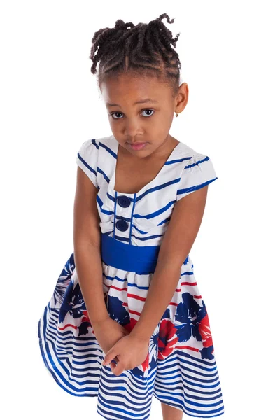 Portret van een schattig klein Afrikaans Amerikaans meisje — Stockfoto