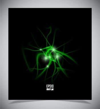 Abstract energy formation - green theme clipart