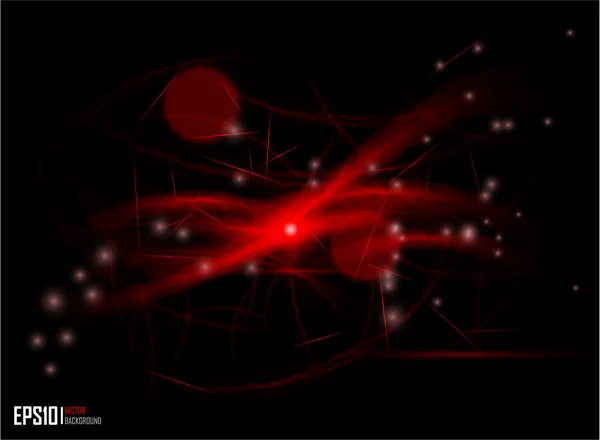 Stock vector Red abstract glowing background