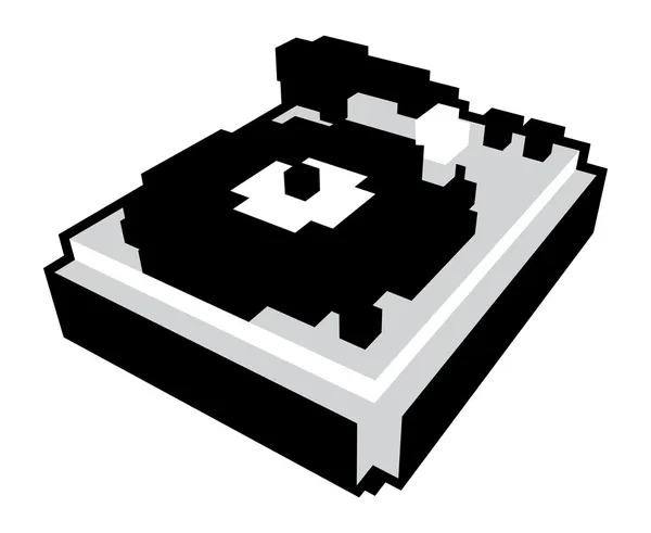 3D pixel turntable — Stock Vector