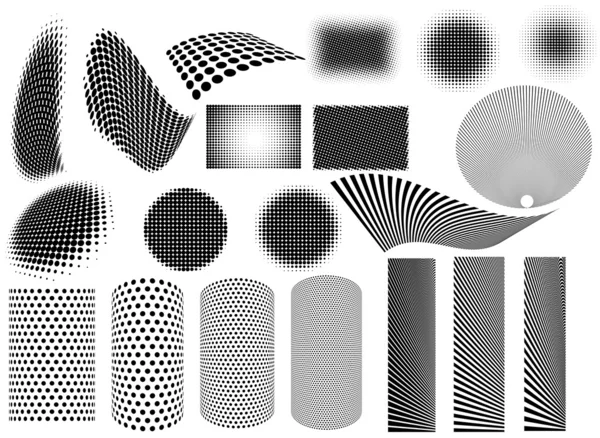 stock vector Set of 20 dotted tech textures