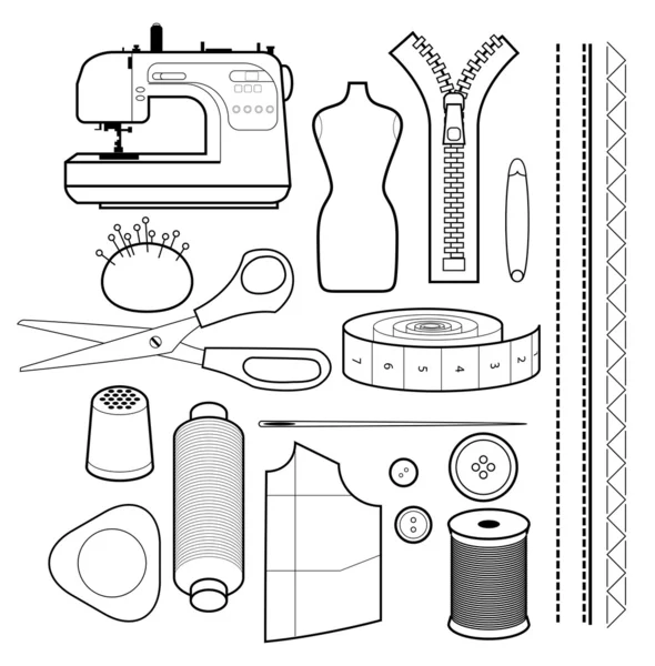 Sewing tools — Stock Vector