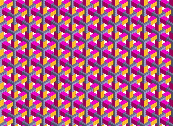 Бесшовный геометрический абстрактный 3D-шаблон — стоковый вектор