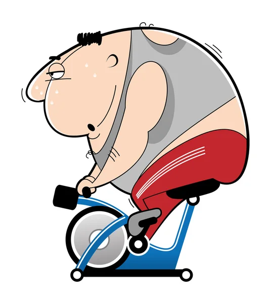 自行车模拟器体育锻炼 — 图库矢量图片