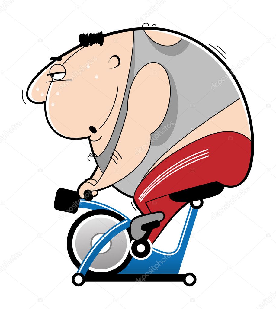 Download - Bike simulator workout - Stock Illustration