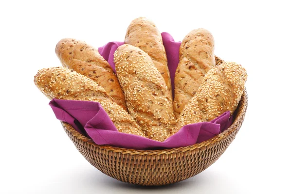 stock image Whole wheat breads in basket