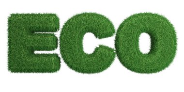 Word Eco made of grass clipart
