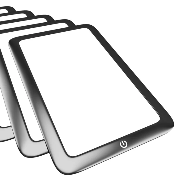 Birkaç seçim ekran tablet pc dokunma — Stok fotoğraf