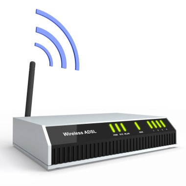 Wireless ADSL router clipart