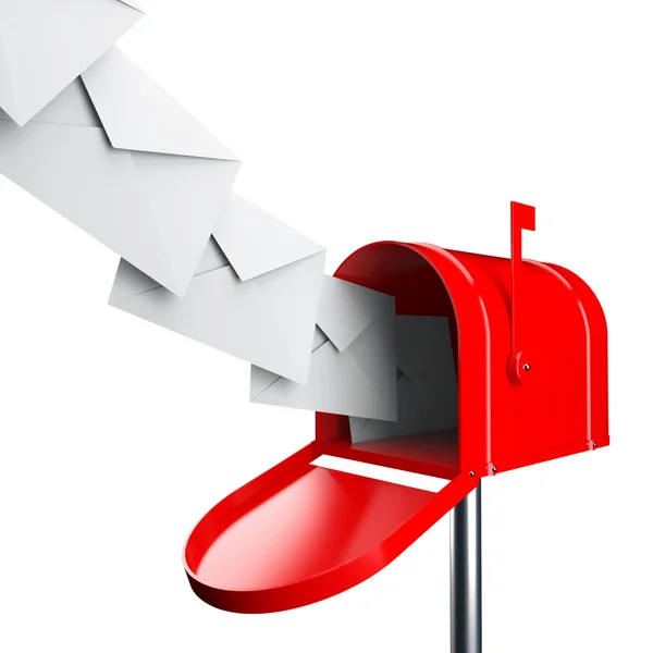 Caixa de correio com letras — Fotografia de Stock