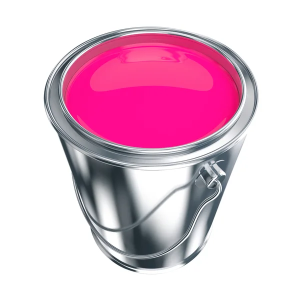 Tinta roxa está em um balde — Fotografia de Stock