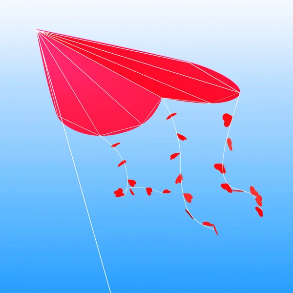 Kite as a heart — Stock Photo, Image