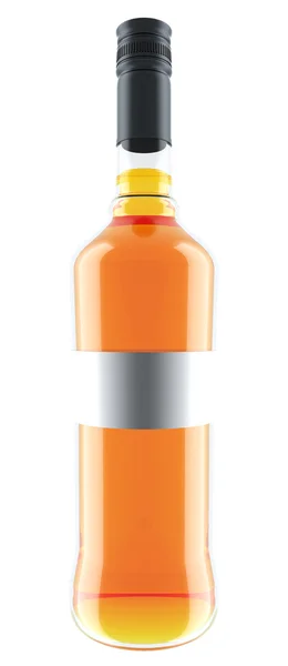 stock image Orange wine bottle