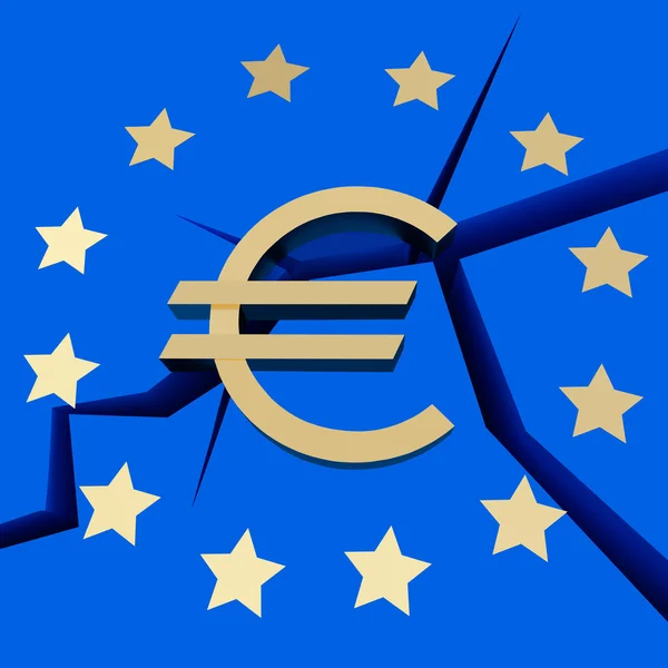 Symbolisiert - die europäische Schuldenkrise — Stockfoto