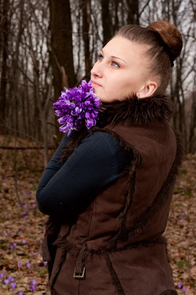 Hóvirág lány — Stock Fotó