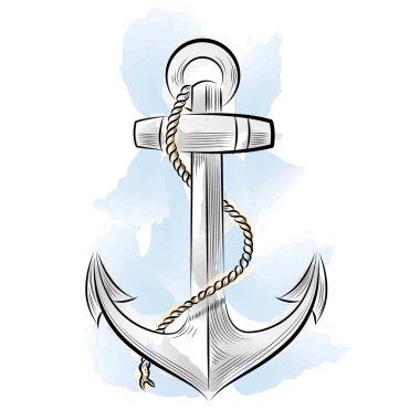 Drawing color anchor clipart