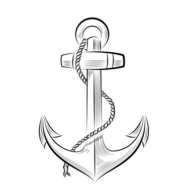 Drawing one-color anchor