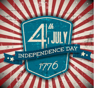 Vector independence day shield, poster clipart