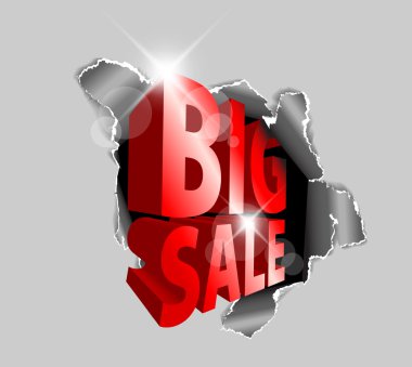 Vector Big sale discount advertisement clipart