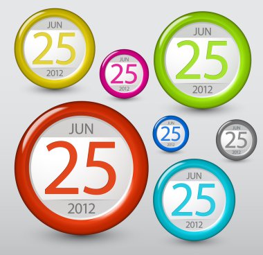 Vector calendar element for your web clipart