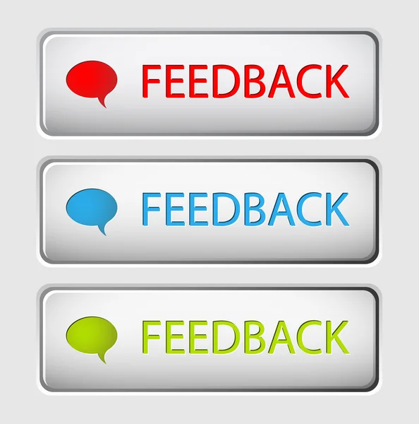 Vektor feedback knappar — Stock vektor