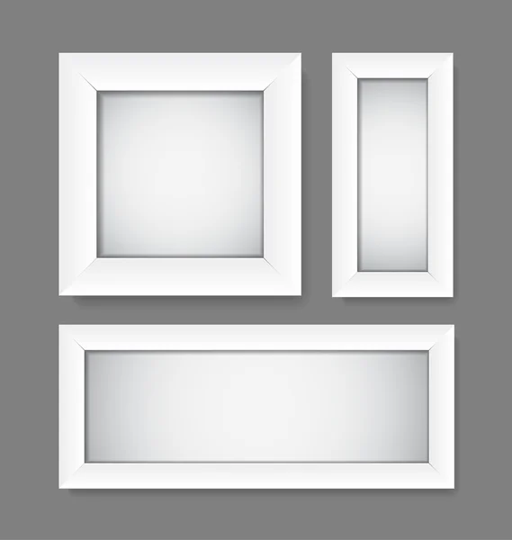 Векторні прості порожні білі кадри — стоковий вектор
