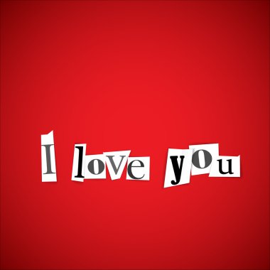 I love you vector illustration clipart