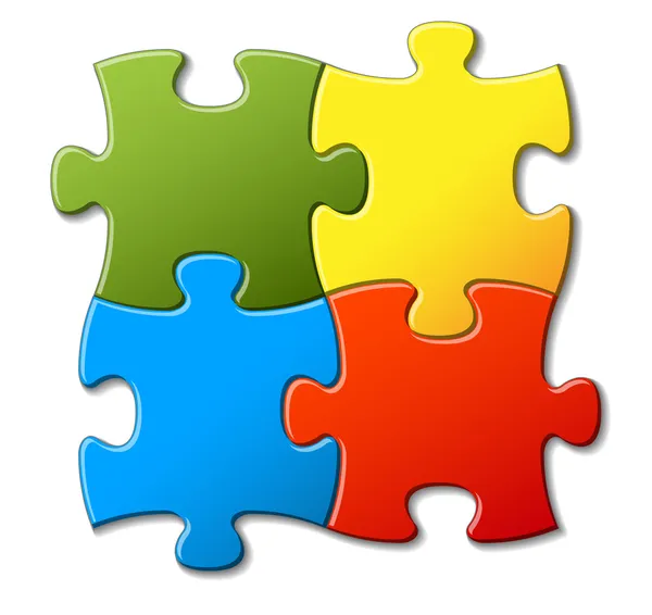 Astratto sfondo puzzle vettoriale — Vettoriale Stock