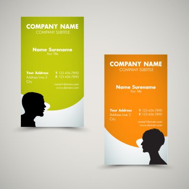 Vector Set of modern business card templates clipart