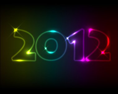 Vektör Yeni Yıl kartı 2012