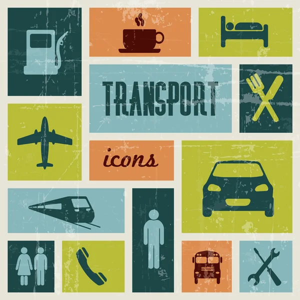 Vector vintage transport poster — Stock Vector