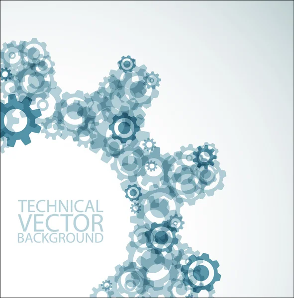 Vector achtergrond gemaakt van tandwielen — Stockvector