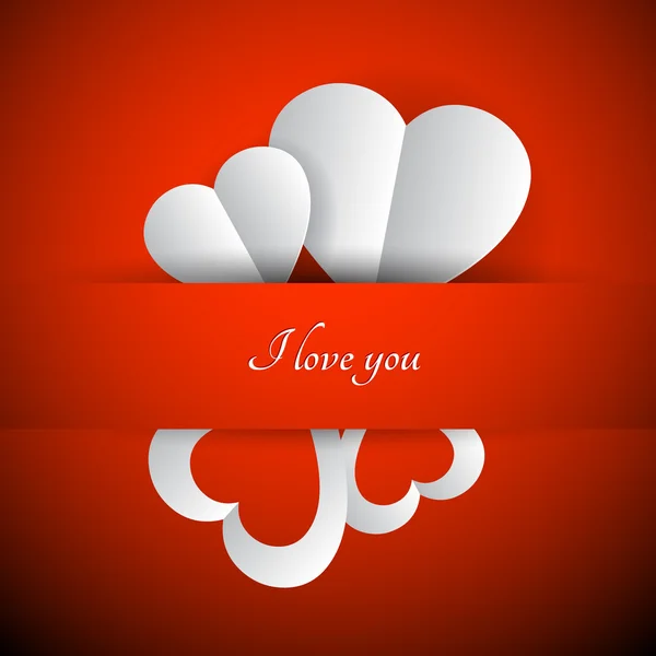 Vecteur rouge fond Valentines — Image vectorielle