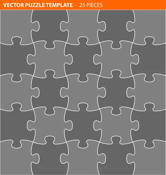 Puzzle vettoriale completo, modello di puzzle — Vettoriale Stock