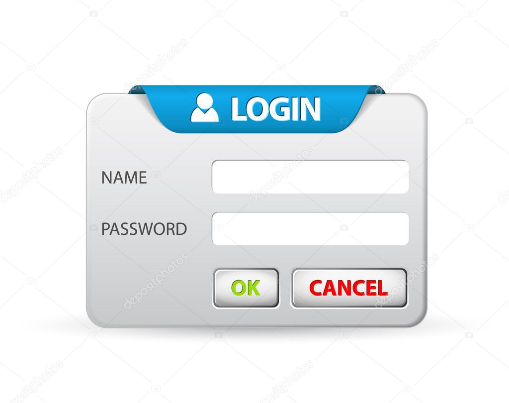 Vector Login Form Template ⬇ Vector Image By © Orson Vector Stock 8408388