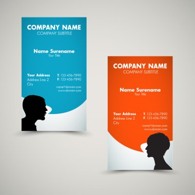 Vector Set of modern business card templates clipart