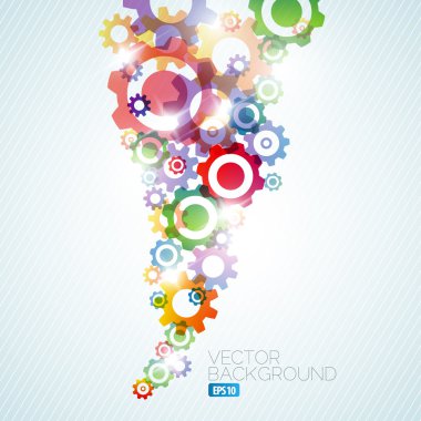 Vector technical background made from cogwheels clipart