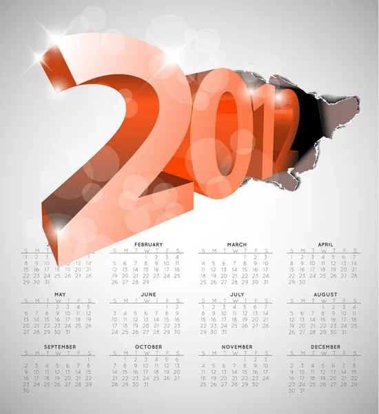 Vector calendar for the new year — Stock Vector