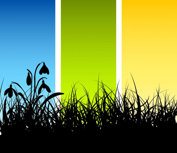 Frühling Vektor Gras Hintergrund — Stockvektor