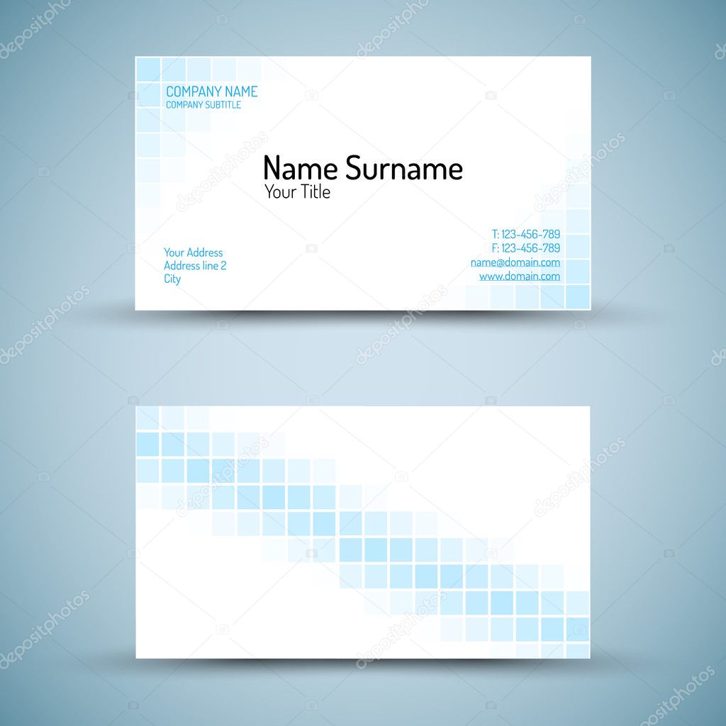 Set of modern vector business card template