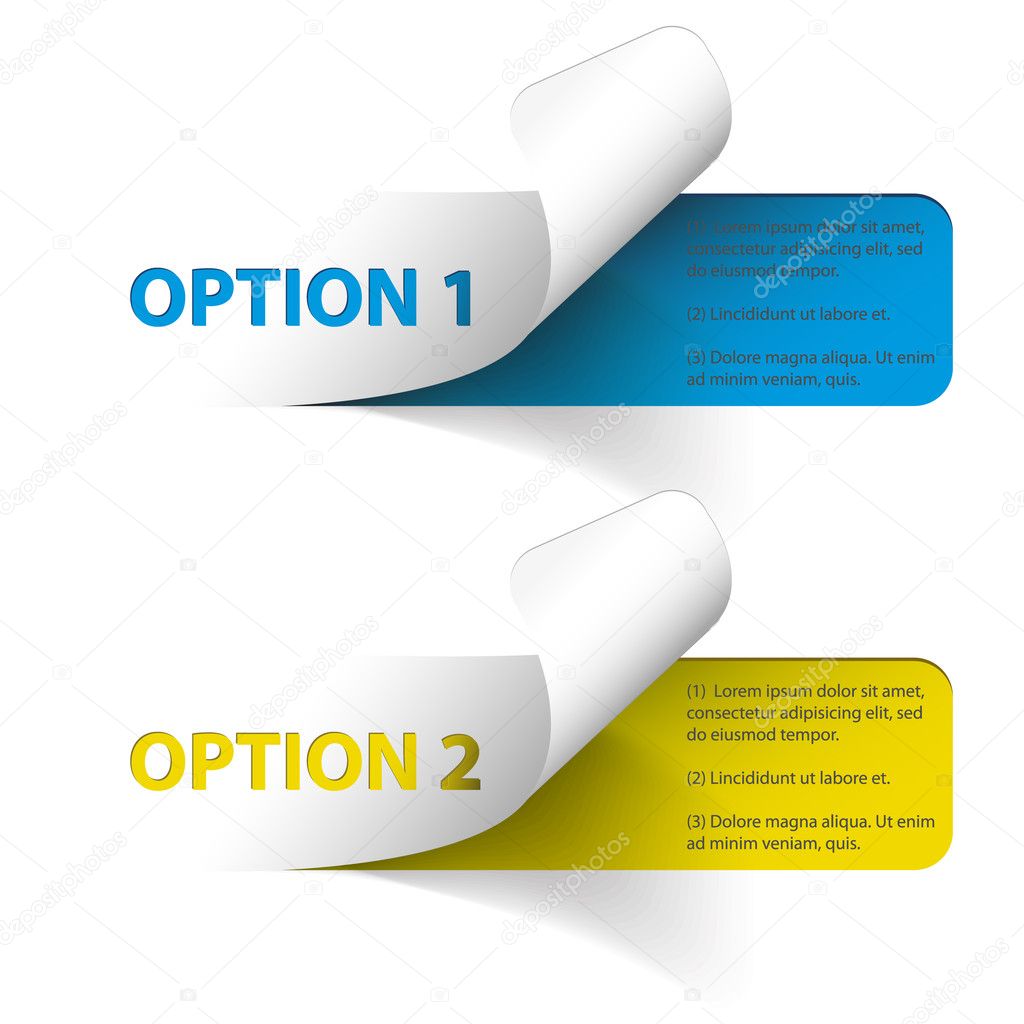 Set of Colorful Vector Sample option stickers