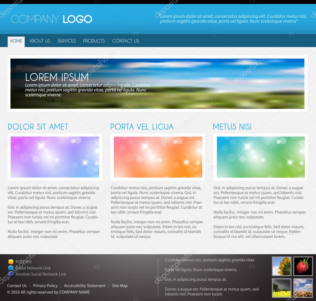 Vector Modern web page template