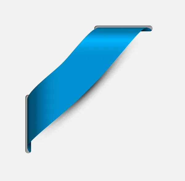 Üres kék sarokban szalag — Stock Vector