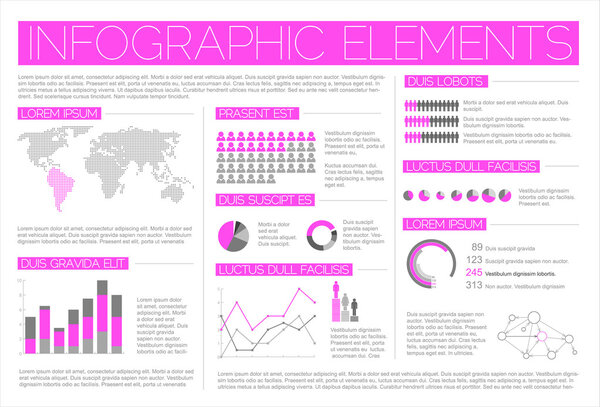 Big Vector set of Infographic elements