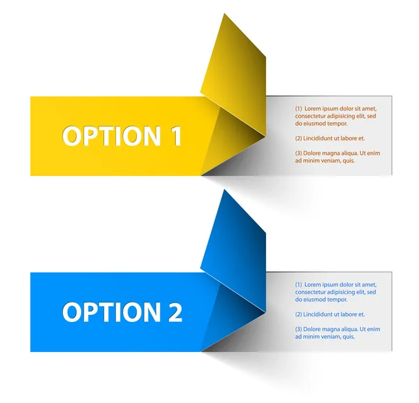 Conjunto de adesivos de opção de amostra de vetor colorido — Vetor de Stock